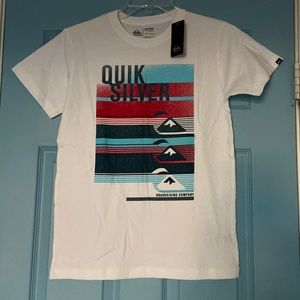 NWT Boys Quiksilver White T-Shirt